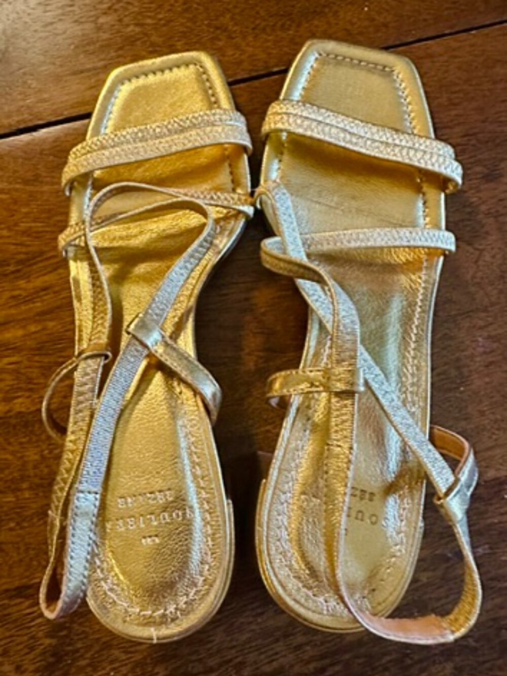 Sezane- Pernille Sandals vintage gold metallic - Picture 2 of 5